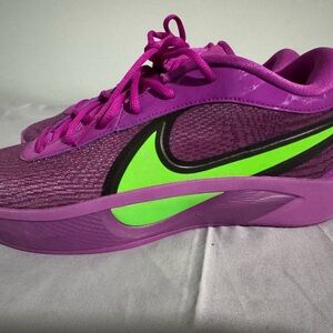 Vibrant Pink and Green Women's Athletic Shoes